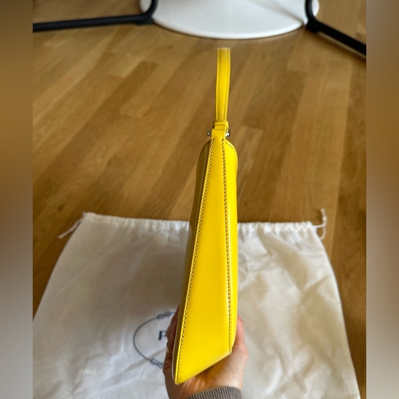 Prada Authentic New Yellow Cleo Shoulder Bag/Purse With Dust Bag - Picture 5 of 10